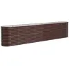 vidaXL Lit surélevé de jardin Acier enduit de poudre marron
