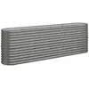 vidaXL Lit surélevé de jardin Acier enduit de poudre 224x40x68 cm gris