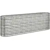 vidaXL Lit surélevé de jardin Acier enduit de poudre Argenté