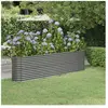 vidaXL Lit surélevé de jardin Acier enduit de poudre 260x40x68 cm gris