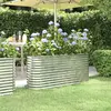 vidaXL Lit surélevé de jardin Acier enduit de poudre Argenté