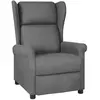 vidaXL Fauteuil inclinable Gris clair Tissu