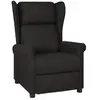 vidaXL Fauteuil inclinable Noir Tissu
