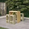 vidaXL Meubles de bar de jardin 5 pcs Bois de pin imprégné