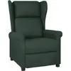 vidaXL Fauteuil inclinable Vert foncé Tissu