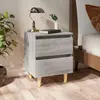 vidaXL Tables de chevet pieds en bois 2 pcs Sonoma gris 40x35x50 cm