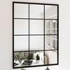 vidaXL Miroir mural noir 80x60 cm métal