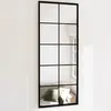 vidaXL Miroir mural noir 100x40 cm métal