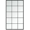 vidaXL Miroir mural noir 100x60 cm métal