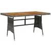 vidaXL Table de jardin Gris 130x70x72 cm Résine tressée et acacia