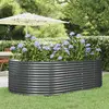 vidaXL Plantenbak 212x140x68 cm gepoedercoat staal antracietkleurig319096