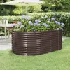 vidaXL Plantenbak 175x100x68 cm gepoedercoat staal bruin319060