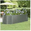 vidaXL Lit surélevé de jardin Acier enduit de poudre 249x100x68cm gris