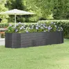vidaXL Lit surélevé de jardin Acier enduit de poudre Anthracite