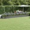 vidaXL Lit surélevé de jardin Acier enduit de poudre 600x140x36cm gris