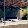 vidaXL Salon de jardin 9 pcs avec coussins bois de pin massif