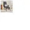 vidaXL Chaise de relaxation avec tabouret Gris clair Tissu similicuir