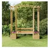 vidaXL Pergola de jardin avec banc et jardinières Bois de pin imprégné