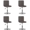 vidaXL Vidaxl Chaises Pivotantes À Manger Lot De 4 Taupe Tissu