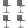 vidaXL Vidaxl Chaises Pivotantes À Manger Lot De 4 Gris Clair Tissu