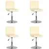 vidaXL Eetkamerstoelen 4 st draaibaar stof crÃmekleurig3087450