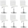 vidaXL Vidaxl Chaises De Salle À Manger 6 Pcs Blanc Similicuir