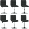 vidaXL Vidaxl Chaises De Salle À Manger 6 Pcs Noir Similicuir