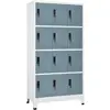 vidaXL Armoire à casiers Gris clair et gris foncé 90x45x180 cm Acier