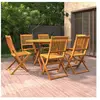 vidaXL Ensemble à manger de jardin 7 pcs Bois d'acacia massif