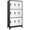 vidaXL Armoire à casiers Anthracite et blanc 90x45x180 cm Acier