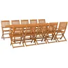 vidaXL Vidaxl Mobilier ¿¿ D?Ner De Jardin 11 Pcs Bois D'acacia Massif
