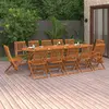 Vidaxl - Ensemble à manger de jardin 13 pcs 280x90x75 cm bois d'acacia