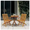 vidaXL Ensemble à manger de jardin 3 pcs Bois de teck massif