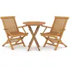 vidaXL Ensemble à manger de jardin 3 pcs Bois de teck massif