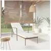 vidaXL Chaise longue de jardin avec coussin résine tressée marron