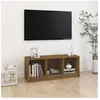 vidaXL Meuble TV Marron miel 104x33x41 cm Bois de pin massif