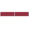 vidaXL Auvent latéral rétractable Rouge 160x1000 cm