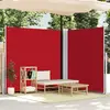 vidaXL Auvent latéral rétractable Rouge 220x600 cm