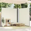 vidaXL Auvent latéral rétractable Crème 200x600 cm