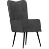 vidaXL Chaise à oreilles Noir Toile