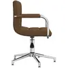 vidaXL Vidaxl Chaise Pivotante De Salle À Manger Marron Tissu
