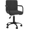 vidaXL Chaise pivotante de salle à manger Noir Velours