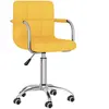 vidaXL Vidaxl Chaise Pivotante De Salle À Manger Jaune Moutarde Tissu