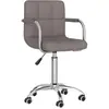 Chaise pivotante de salle à manger Taupe Tissu vidaXL