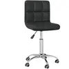 vidaXL Chaise pivotante de salle à manger Noir Similicuir
