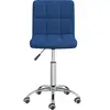 vidaXL Chaise pivotante de salle à manger Bleu Tissu