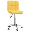 vidaXL Chaise pivotante de salle à manger Jaune moutarde Tissu