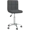 vidaXL Chaise pivotante de salle à manger Gris foncé Tissu