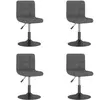 vidaXL Chaises pivotantes à manger lot de 4 gris foncé velours
