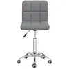 vidaXL Chaise pivotante de salle à manger Gris clair Tissu